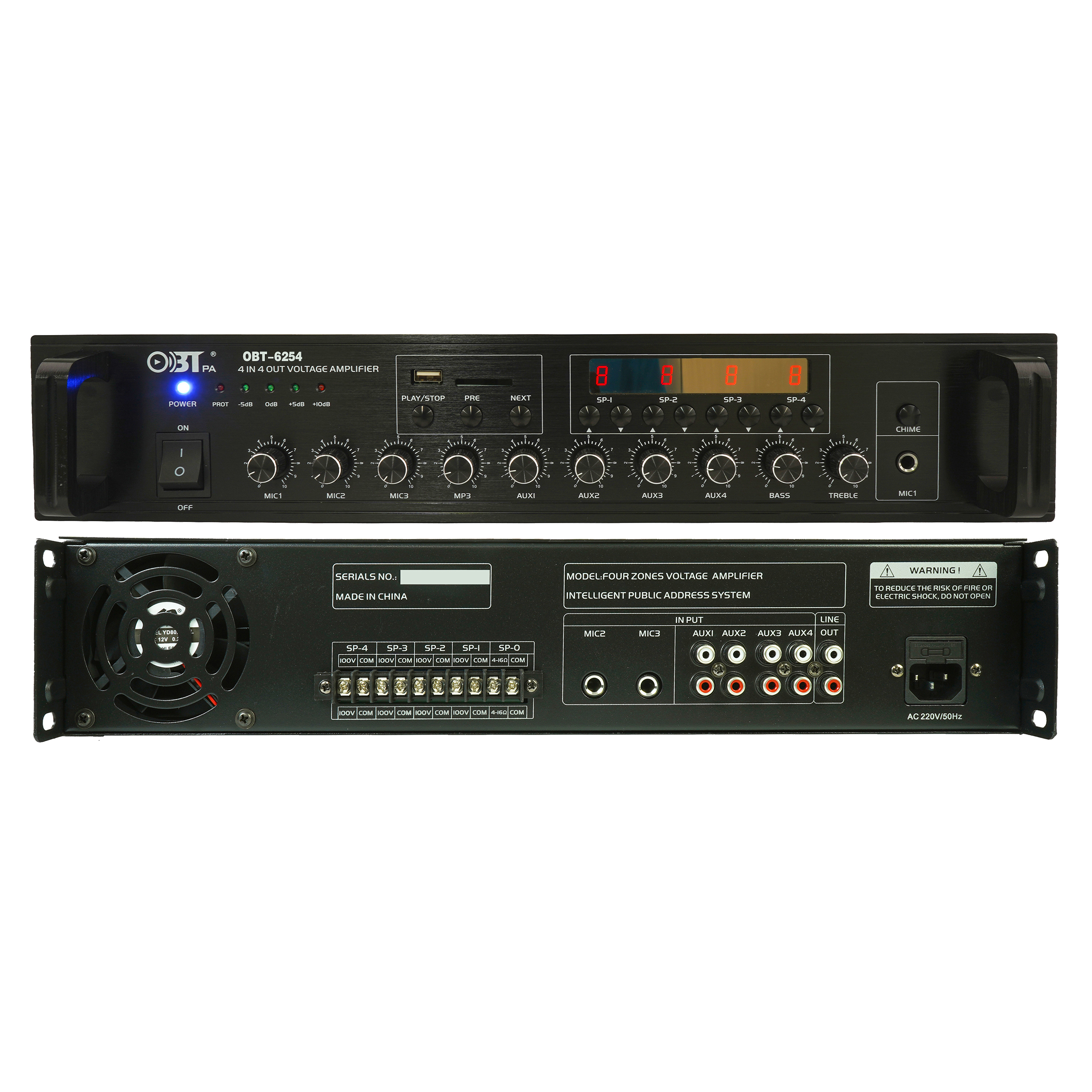 四分區(qū)定壓功放機 OBT-6254